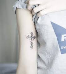 Hibiscus flower tattoo design on shoulder. Cross Tattoos For Women Ideas And Designs For Girls