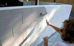 Wallpapers are sticked with glue. 30 New Ideas For Backyard Wall Mural Cinder Blocks Painted Cinder Blocks Cinder Block Wall Cinder Block Walls