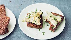 16 slices dark pumpernickel bread. My Father S Delicious Chicken Salad Min Fars Kyllingesalat Healthy Salad Recipes Sbs Food