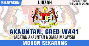 Over the time it has been ranked as high as 261 583 in the world, while most of its traffic comes from malaysia, where it reached as high as 6 631 position. Jawatan Kosong Kerajaan 2020 Akauntan Gred Wa41 Jabatan Akauntan Negara Jawatan Kosong Terkini Negeri Sabah