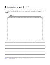 Fact Or Opinion Graphic Organizer Printouts