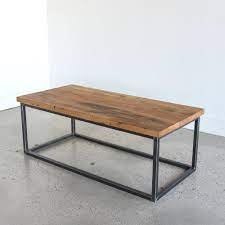 Ethan allen sofa table metal frame glass top 55x16x30, source: Reclaimed Wood Box Frame Coffee Table What We Make