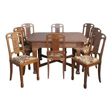 Antique French Oak Art Nouveau Dining Set 9 Pieces French Antiques Dining Set French Oak
