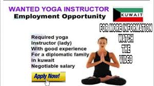 yoga instructor job in kuwait kuwait