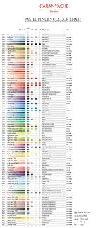 Caran D Ache Pastel Pencils Colour Chart Best Picture Of