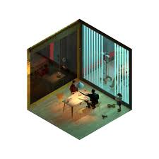 Cube102 Of Thevivarium Works Along A Dialogue Of Defining Moments Vivarium Mimics Nat Natural Ecosystem Architecture Presentation Isometric Illustration