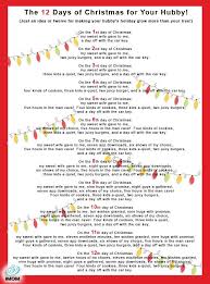 One Two Three Four Five Six Seven Eight Nine Ten Eleven Twelve Lyrics The 12 Days Of Christmas For Your Hubby Imom Christmas Lyrics 12 Days Of Christmas Christmas Husband