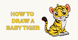 How To Draw A Baby Tiger Really Easy Drawing Tutorial Drawing Tutorial Easy Drawing Tutorial Easy Drawings