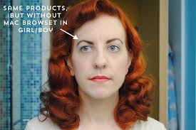 When dyeing your hair, dye your eyebrows four shades below the color you're applying to your hair. My New Trick To Transforming Naturally Dark Eyebrows To Match Dyed Red Hair By Gum By Golly