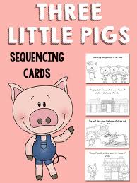 Three Little Pigs Sequencing Cards Prekinders Three Little Pigs Little Pigs Sequencing Cards