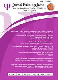 Jurnal kedokteran wijaya kusuma (jkwk) adalah publikasi yang terbit setiap enam bulan sekali (januari dan juli), menerima artikel penelitian asli (original) yang belum pernah dimuat dalam media (jurnal atau majalah ilmiah lain) yang relevan dengan bidang klesehatan, kedokteran, dan ilmu kedokteran dasar, di indonesia. Jurnal Psikologi Jambi