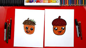 How To Draw A Cartoon Acorn Art For Kids Hub Art For Kids Hub Art For Kids Drawings