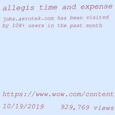Allegis group users who use time & expense enter their hours and expenses aerotek is hiring internally for time and expense operations. Allegis Time And Expense Login Login Page