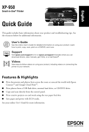 We provide our customers with the latest and most relevant technical information for all our products here. Epson Xp 950 Quick Manual Pdf Download Manualslib
