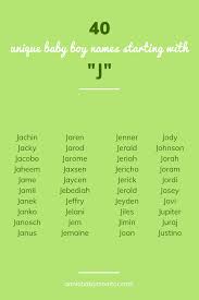 40 Unique Boy Names Starting With J In 2020 Unique Boy Names Unique Baby Boy Names J Baby Names