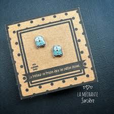 Petit Campeur Rétro Turquoise, Boucles D'oreilles Légères, Vintage, Bijou,  La Méchante Sorcière, Love, Road Trip, Aventure