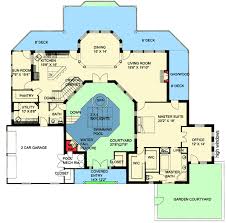 The courtyards second floor—floor plan. Northwest Home Indoor Central Courtyard House Plans 149145