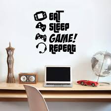 Check spelling or type a new query. Repeat Video Gamers Cool Wall Decor Decoration Vinyl Sticker Game Eat Gamers Wall Art Vinyl Decal Teen Boys Room Decor Boys Bedroom Wall Decoration 24 X 23 Black Sleep Tools Home