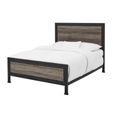 Our range includes exclusive industrial furniture designs only available at vincent and barn. Queen Urban Industrial Wood And Metal Bed Gray Saracina Home Target