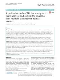 A qualitative study was conducted on the stigma experienced by pmhp (including people with epilepsy) and Pdf A Qualitative Study Of Filipina Immigrants Stress Distress And Coping The Impact Of Their Multiple Transnational Roles As Women