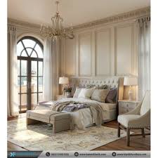 Dekorasi interior kamar dengan nuansa putih desain interior kamar tidur utama terbaru. Kamar Tidur Mewah Modern Klasik Furniture Jepara