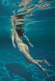 Create a fantasy underwater scene with photoshop psdfan. Michelle Lucking The Abstraction Of Underwater Swimmers How To Pastel