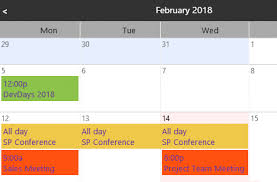 Sharepoint Color Calendar Web Part
