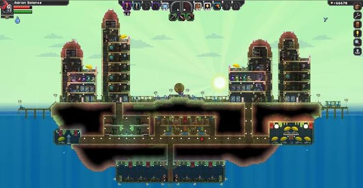 Tellous Town Zoomed Out: Starbound by FornellWolf on DeviantArt