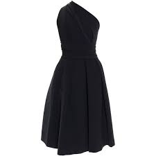 Preen Athena Asymmetric Dress Short Black Cocktail Dress Dresses Pleated Mini Dress