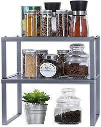 Target/kitchen & dining/cabinet shelf dividers (463)‎. Amazon Com Nex Kitchen Shelf Organizer For Cabinet Counter Cupboard Pantry Stackable Expanda Shelf Organization Kitchen Shelves Organization Shallow Pantry