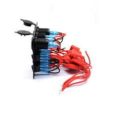 A toggle switch is an electrical system part that is activated by moving. Hot 12v Rv Car Marine Boat 8 Gang Waterproof Circuit Breaker Toggle Switch Panel For Car Boat Rv Truck Atv Utv Camper