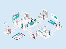 Hospital Isometric Isometric Illustration Isometric Art Isometric