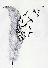 Pin Von Joanna Mladinich Auf Drawings Feder Zeichnung Federtattoo Feder Tattoo Ideen