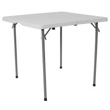 Flash Furniture 34 Square Bi Fold Granite White Plastic Folding Table With Carrying Handle Granite White Folding Table Flash Furniture