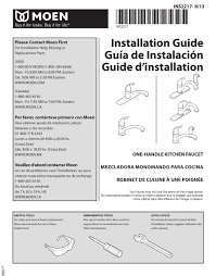 Moen uses a variety of hosing and diverters this chart is designed to help identify which styles your faucet uses. Moen Ins2217 Installation Manual Pdf Download Manualslib