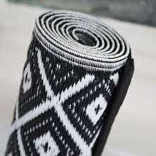 Terrace web design blue floor rug. Aztec Outdoor Rug In Black White Geometic Diamond Garden Mat