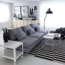 Scandinavian Living Room With Ikea Stockholm Rug Cart Living Room Grey Apartment Decorating Rental Ikea Living Room