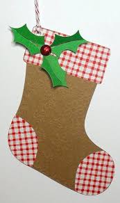 Christmas Stocking Tag By Birdscards Cards And Paper Crafts At Splitcoaststampers Diy Christmas Decorations Easy Xmas Crafts Christmas Decor Diy