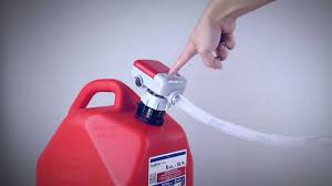 A fuel transfer pump is what you need. Tera Pump Trfa01 Battery Power Fuel Transfer Pump W Flexible Hose No Spill Auto Stop Nozzle Youtube