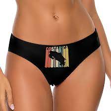 Retro Style Costa Rica Silhouette Women's Sexy Panties Seamless Thongs Low  Rise Underwear S : Amazon.co.uk: Fashion