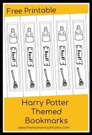 Harry Potter Printable Bookmarks Inspired By The Books The Moments At Home Harry Potter Printables Harry Potter Printable Bookmarks Harry Potter Activities