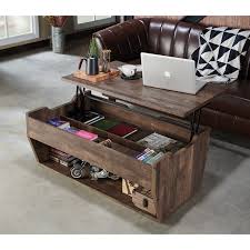 Add style to your home, with pieces that add to your decor while providing hidden storage. Macsen Lift Top Floor Shelf Coffee Table With Storage Wayfair Havenly