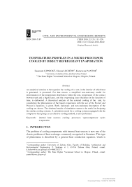 Pdf Temperature Profiles In A Micro Processor Cooled By