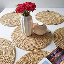 You can also choose from sustainable, stocked coffee table placemats, as well as from pp, polylactic acid, and pe coffee table placemats, and whether coffee table placemats is round, rectangle, or square. Gold Table Placemats Crocheted Placemats Gold Christmas Placemats Crochet Placemats Placemats Christmas Placemats