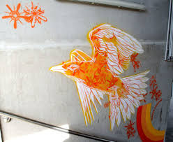 Les Oiseaux De Stew Envahissent Le Jardin Perche De Caluire Les Arts Street Art Oiseaux
