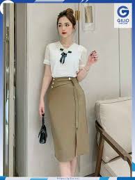 14 Mẫu Chân Váy Công Sở Dài Qua Gối Trẻ Trung, Thanh Lịch