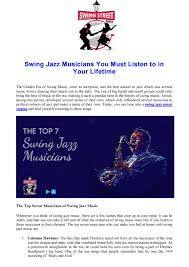 7 notable swing bands and artists. 7 Swing Jazz Musicians You Must Listen To In Your Lifetime By Swing Street Radio Issuu