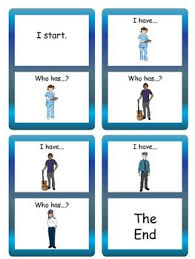 Jobs I Have Who Has Card Game Esl Jobs Vocabulary Card Games Vocabulary English Vocabulary