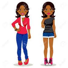 Oh look at you, go on with your bad self! Beautiful Black Teenage Girl In Casual Fashion Clothes Royalty Free Cliparts Vectors And Stock Illustration Image 10626192