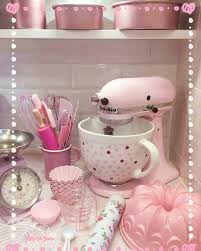 i want that mixer!! pink kitchen